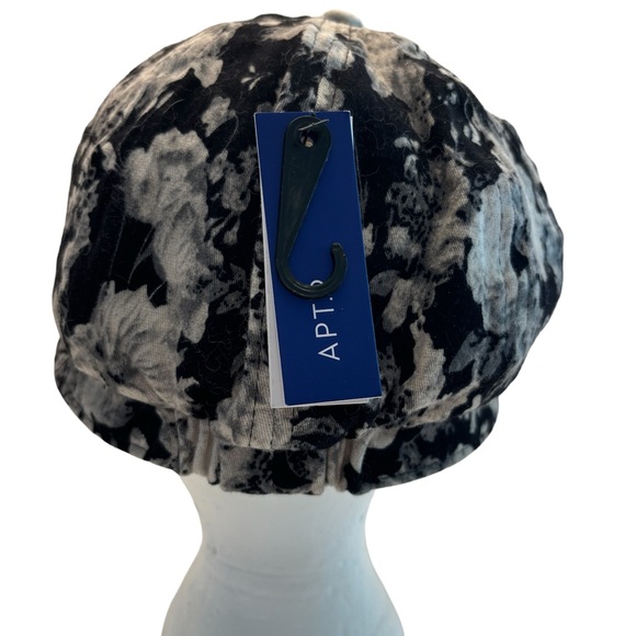 NWT Apt.9 black/white floral newsboy cap. OS - Picture 4 of 8